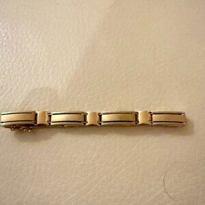 HEAVY 22G ATASAY 14K TWO TONE GOLD BRACELET 585 HALLMARK TURKISH FINE JEWELRY